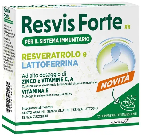 Alfasigma Resvis Forte Xr Integratore per le Difese Immunitarie 12 Compresse Eff