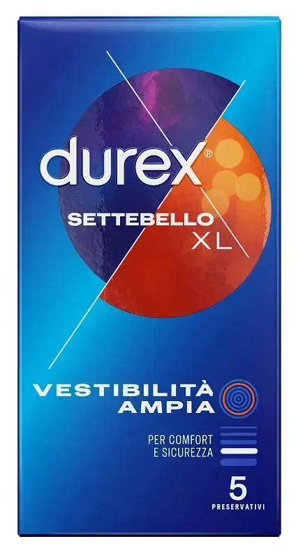 Durex Settebello XL Preservativi 5 Pezzi