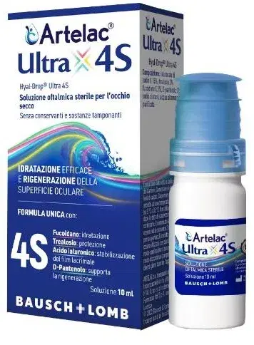 Artelac Ultra 4S Soluzione Oftalmica per Occhi Secchi 10 ml
