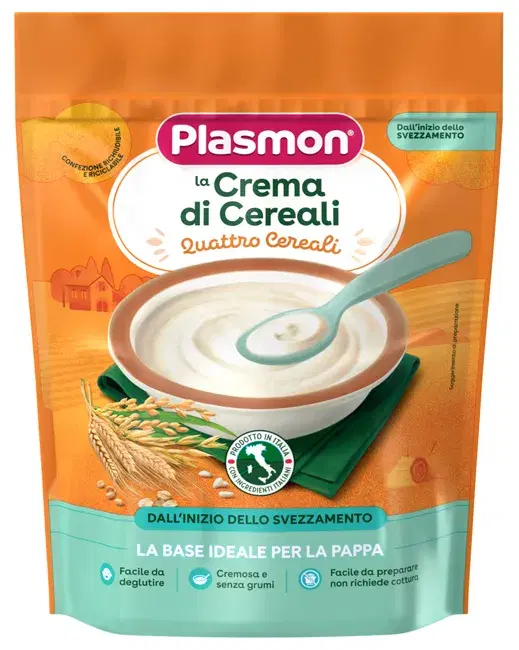 Plasmon Crema di Cereali 4 Cereali 200g Specifica per la Prima Infanzia