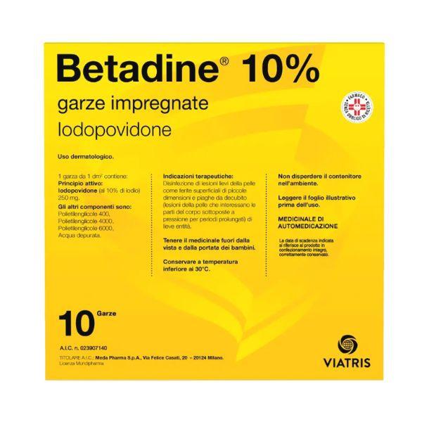 Viatris Limited Betadine*10garze Impregn 10x10