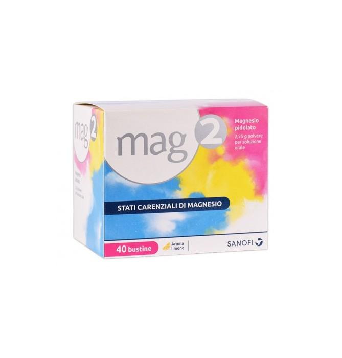 Mag 2 Integratore Alimentare di Magnesio 40 Bustine