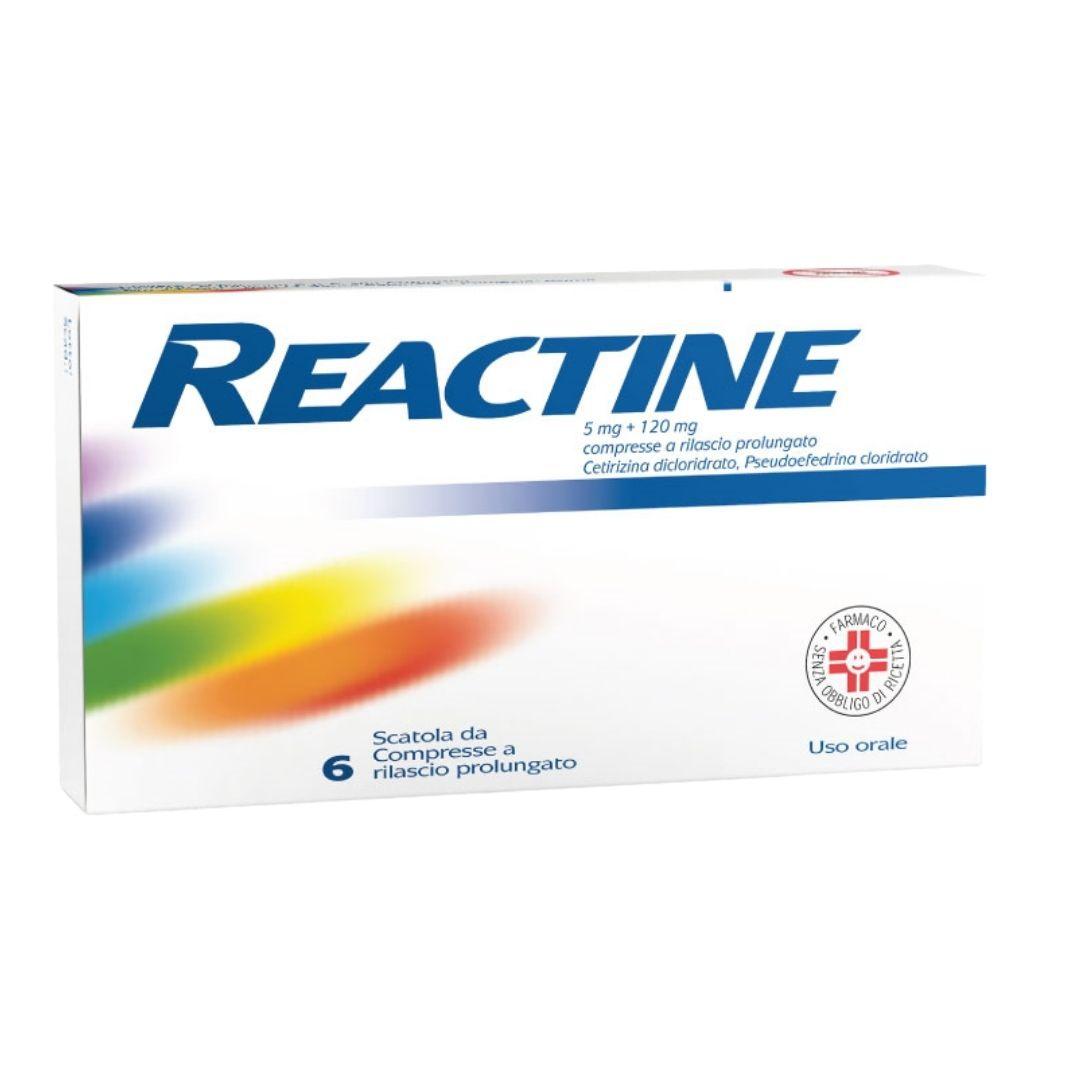 Reactine Allergia 6 Compresse Antistaminico Rinite Allergica e Rinorrea