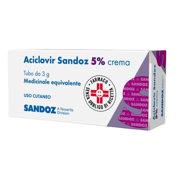 Sandoz Aciclovir Sand*crema 3g 5%