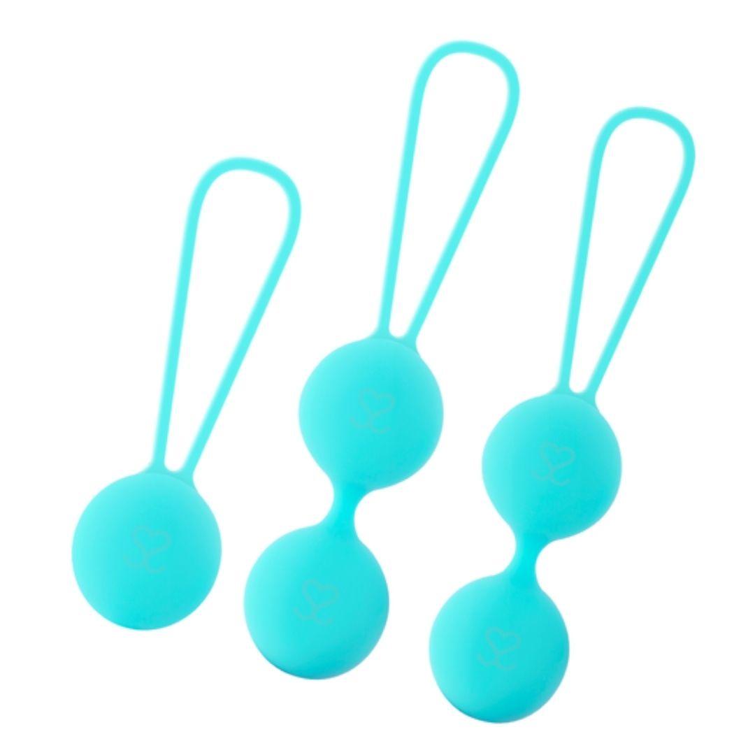 Moressa Osian Set Premium Palline Cinesi in Silicone Turchese