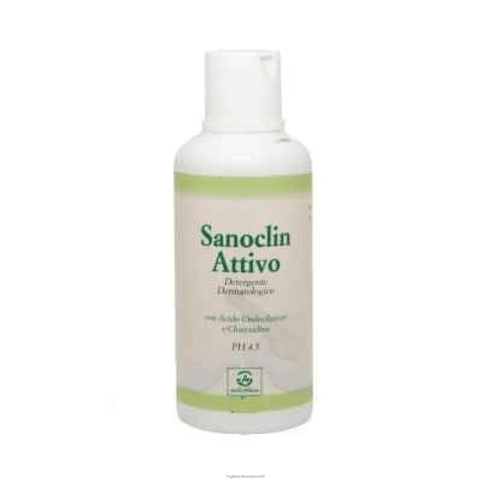 Sanoclin Attivo Shampoo Doccia Detergente Viso Corpo Capelli 500 ml