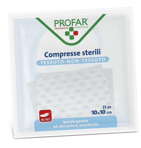 Profar Garza Non Tessuta Sterile 10x10 cm per Medicazioni 25 Pezzi