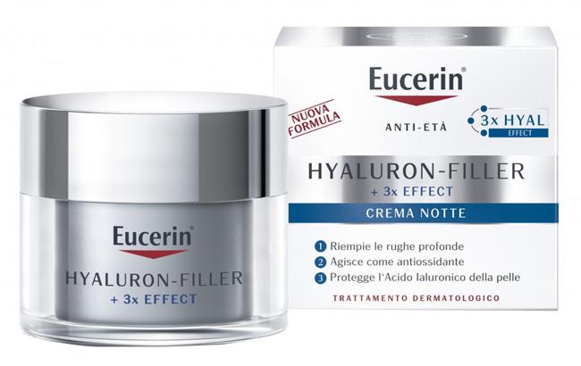 Eucerin Hyaluron-Filler Notte Crema Antirughe per Tutti i Tipi di Pelle 50 ml