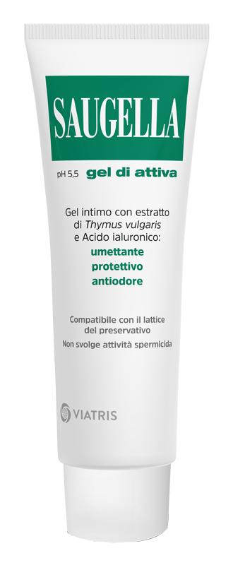 Saugella Attiva Verde Gel Idratante Lubrificante Intimo Delicato pH 3.5 30 ml