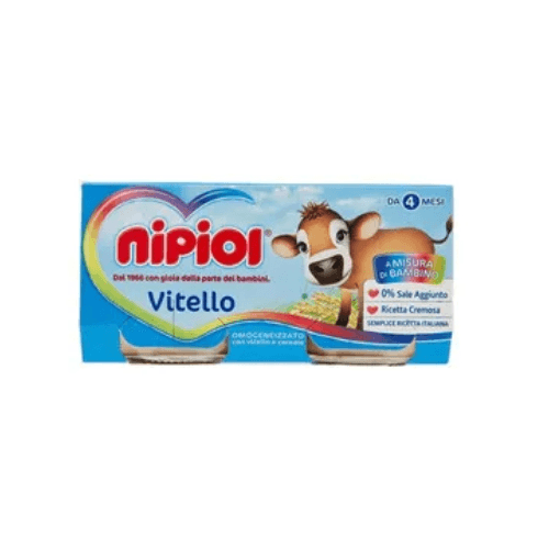 Nipiol Omogeneizzato Vitello 2 vasetti da 80 g