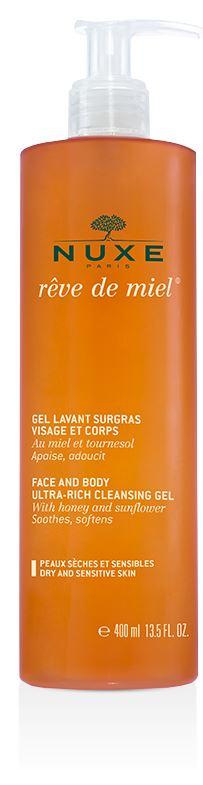 Nuxe Reve de Miel Gel Lavant Surgras Gel Detergente Viso e Corpo 400 ml