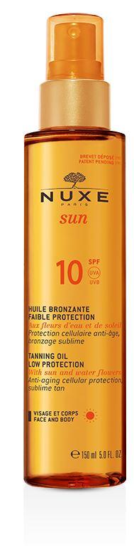 Nuxe Sun SPF10 Huile Bronzante Olio Solare Viso e Corpo 150 ml
