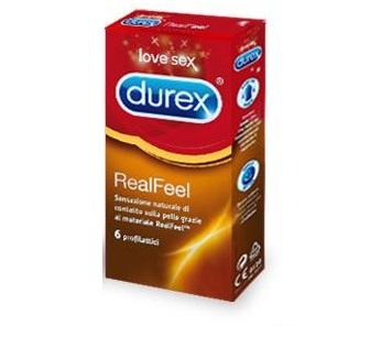 Durex Real Feel Profilattici Vestiblità Regular Confezione da 6 Pezzi
