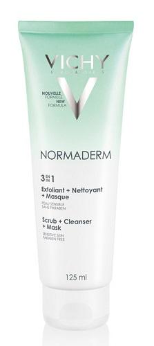 Vichy Normaderm 3 in 1 Detergente Viso Esfoliante e Maschera 125 ml