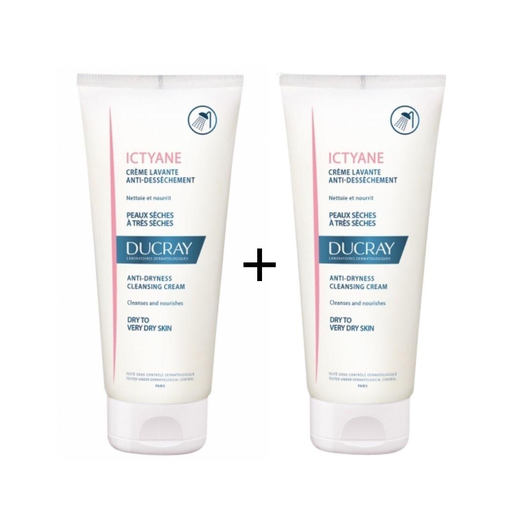 Ducray Ictyane Crema Emolliente per Pelli Secche 2x200 ml