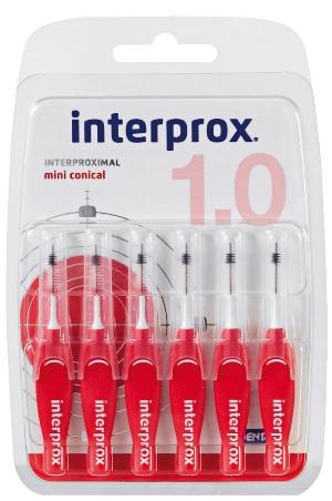 Interprox Mini Conical Scovolino Rosso Phd 1.00 mm Blister 6 pezzi