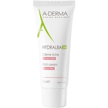 A-Derma Hydralba Crema Idratante Ricca 24h 40 Ml