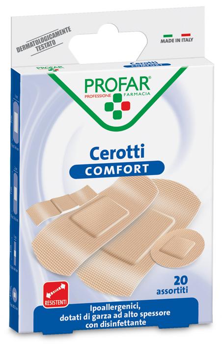 Profar Cerotti Classici Assortiti per Ferite di Varie Dimensioni 20 Pezzi