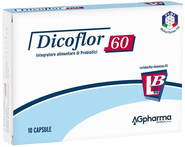 Ag Pharma Dicoflor 60 Probiotici Integratore Alimentare 10 Capsule