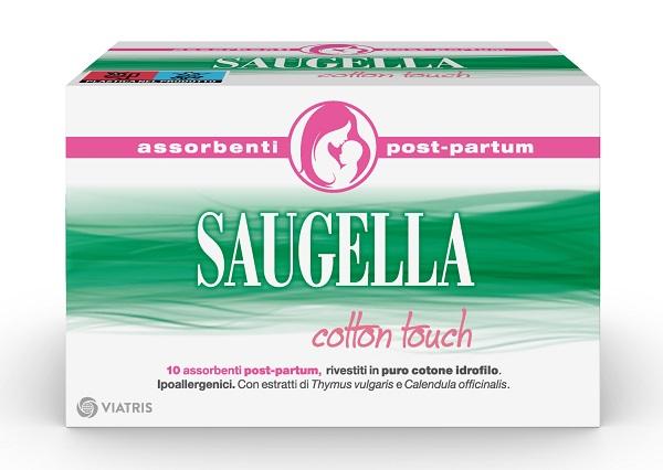 Saugella Cotton Touch 10 Assorbenti Post-Partum in Puro Cotone