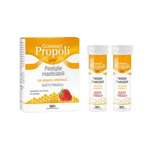 Golasept Propoli Baby Pastiglie Masticabili Integratore Gusto Fragola 24 Pastigl