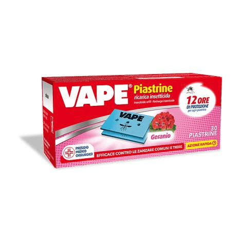 Vape Ricarica Piastrine Fragranza Geranio 30 Pezzi