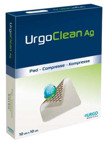 Urgoclean AG/Silver Medicazione Antibatterica 10x10cm 10 Pezzi