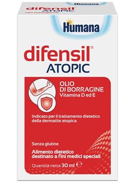 Humana Difensil Atopic Alimento Dietetico per Trattare la Dermatite Atopica 30ml