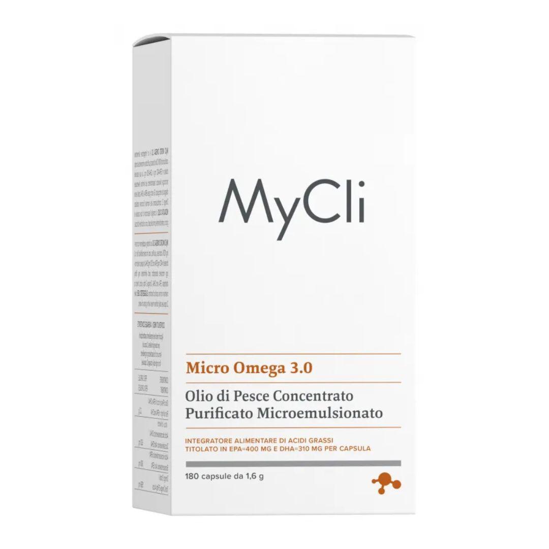 Mycli Omega 3,0 Integratore a Base di Olio di Pesce Concentrato 180 Capsule
