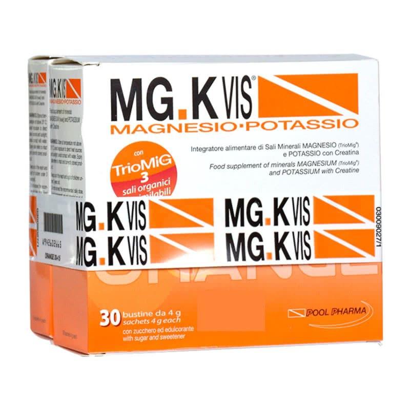 Mgk Vis Magnesio Potassio Orange Integratore Zero Zuccheri 30 Bustine+15 Bustine