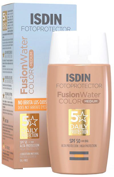 Isdin Fotoprotector Fusion Water Protezione Viso Colorata SPF50 Medium 50 ml