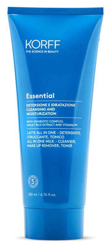 Korff Essential Latte Crema All In Detergente Struccante Viso 200 ml