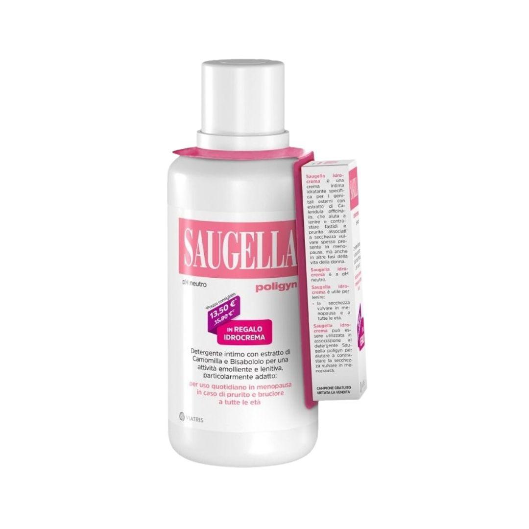 Saugella Poligyn Detrgente Intimo 500 ml + Saugella Idrocrema Crema Intima 10 ml