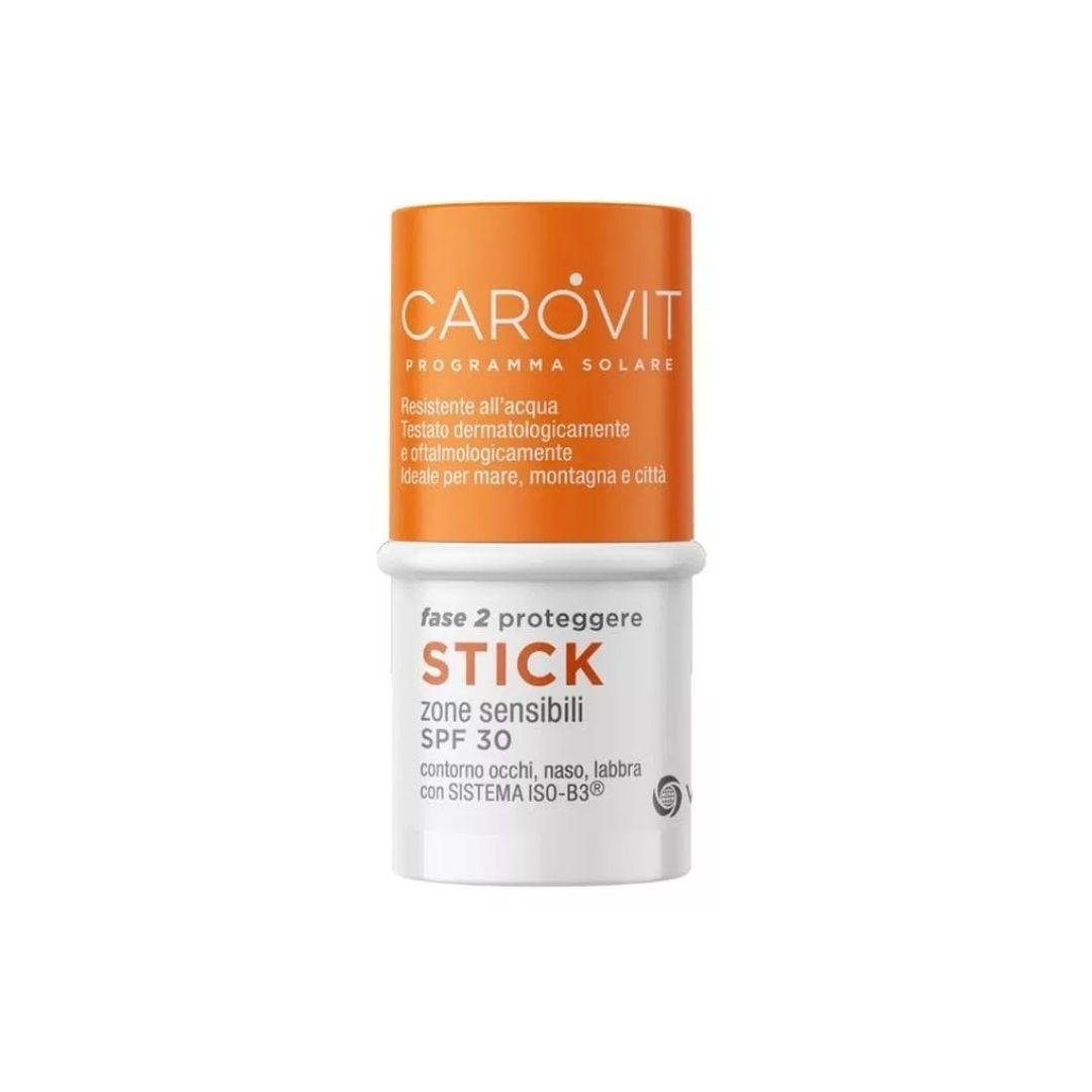 Carovit Programma Solare Stick Trasparente Zone Sensibili SPF30 4 ml