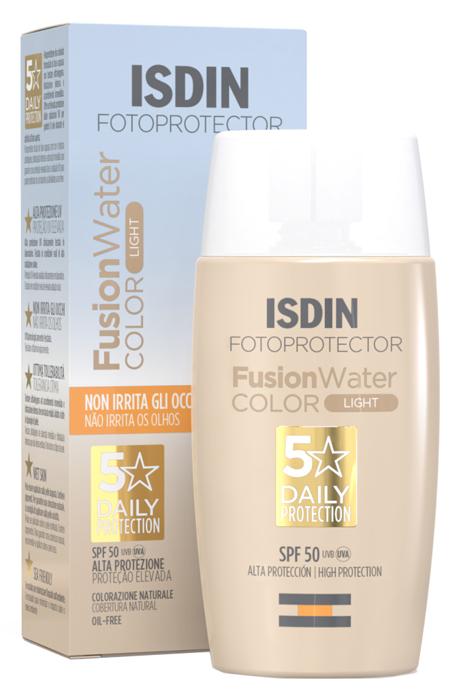 Isdin Fotoprotector Fusion Water Protezione Viso Colorata SPF50 Light 50 ml