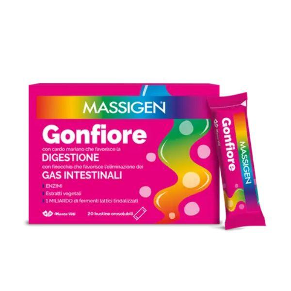 Massigen Gonfiore Integratore che Favorisce la Digestione 20 Stick