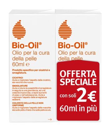 Bio-Oil Olio Dermatologico Idratante Anti-EtĆ Uniformante Rigenerante 2x60 ml