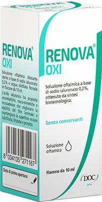Renova Oxi Collirio Soluzione Oftalmica a Base di Acido Ialuronico 0,2% 10 ml