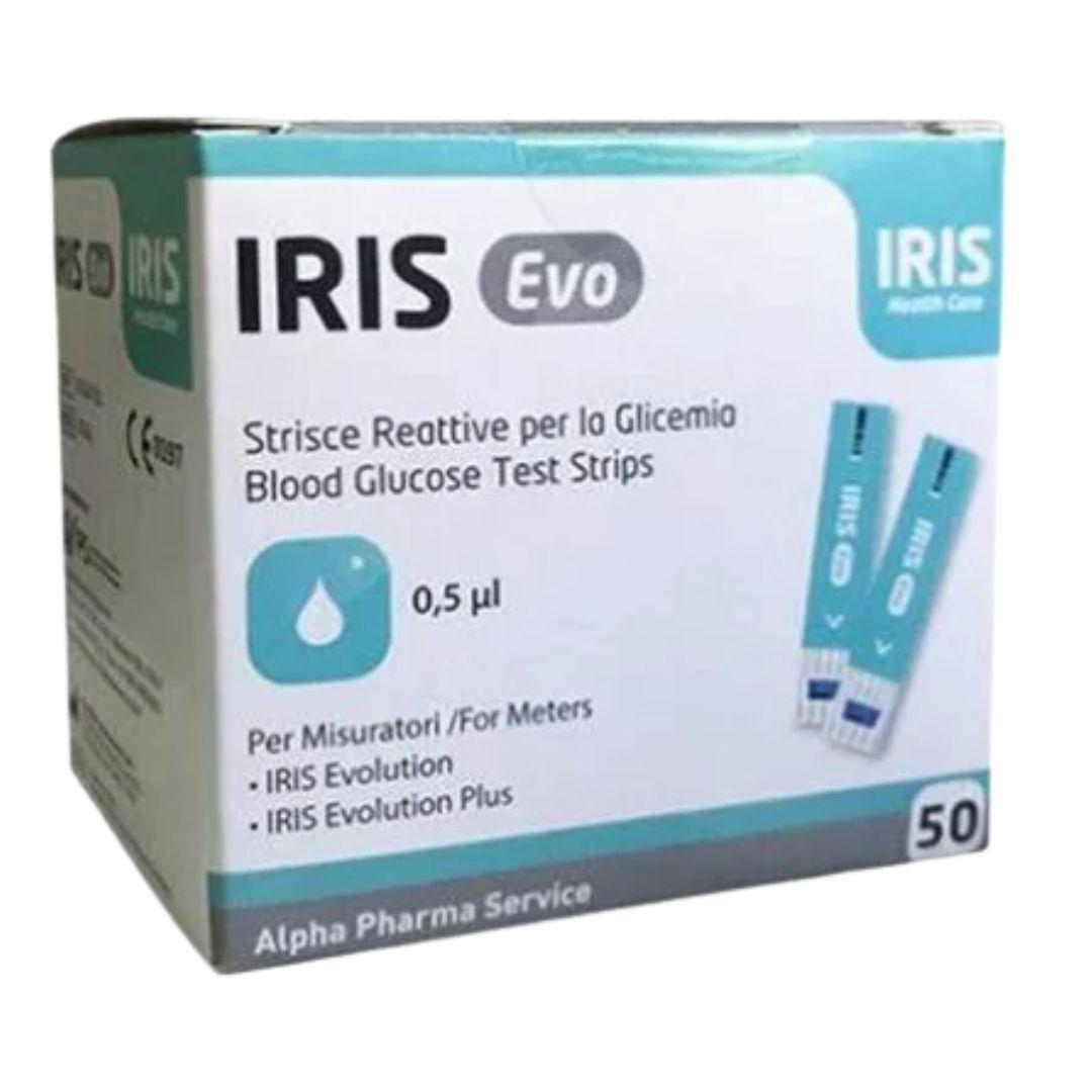 Iris Evo Strisce Per Misurazione Glicemia 50 Pezzi