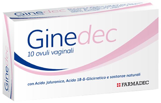 Ginedec Ovuli Vaginali Lenitivi e Protettivi 10 Pezzi