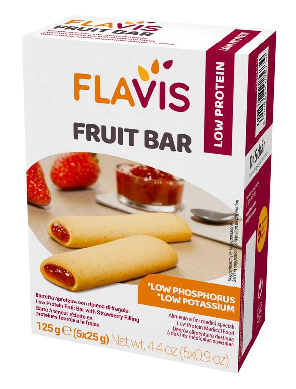 Mevalia Flavis Fruit Bar Barrette Aproteiche alla Fragola 125 g