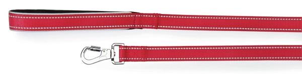 Camon Guinzaglio Con Maniglia In Neoprene E Cuciture Reflex Rosso 1,5x120cm