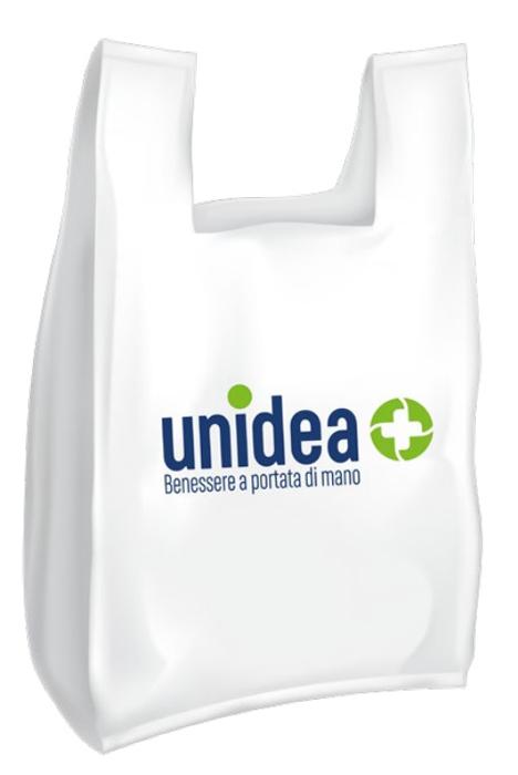 Unidea Shopper Biodegradabili 26+7+7 cm Confezione da 500 Pezzi