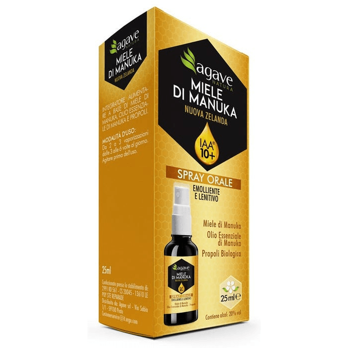 Agave Natura Spray Orale IAA 10+ Per Mal di Gola e Bocca Irritata 25 ml