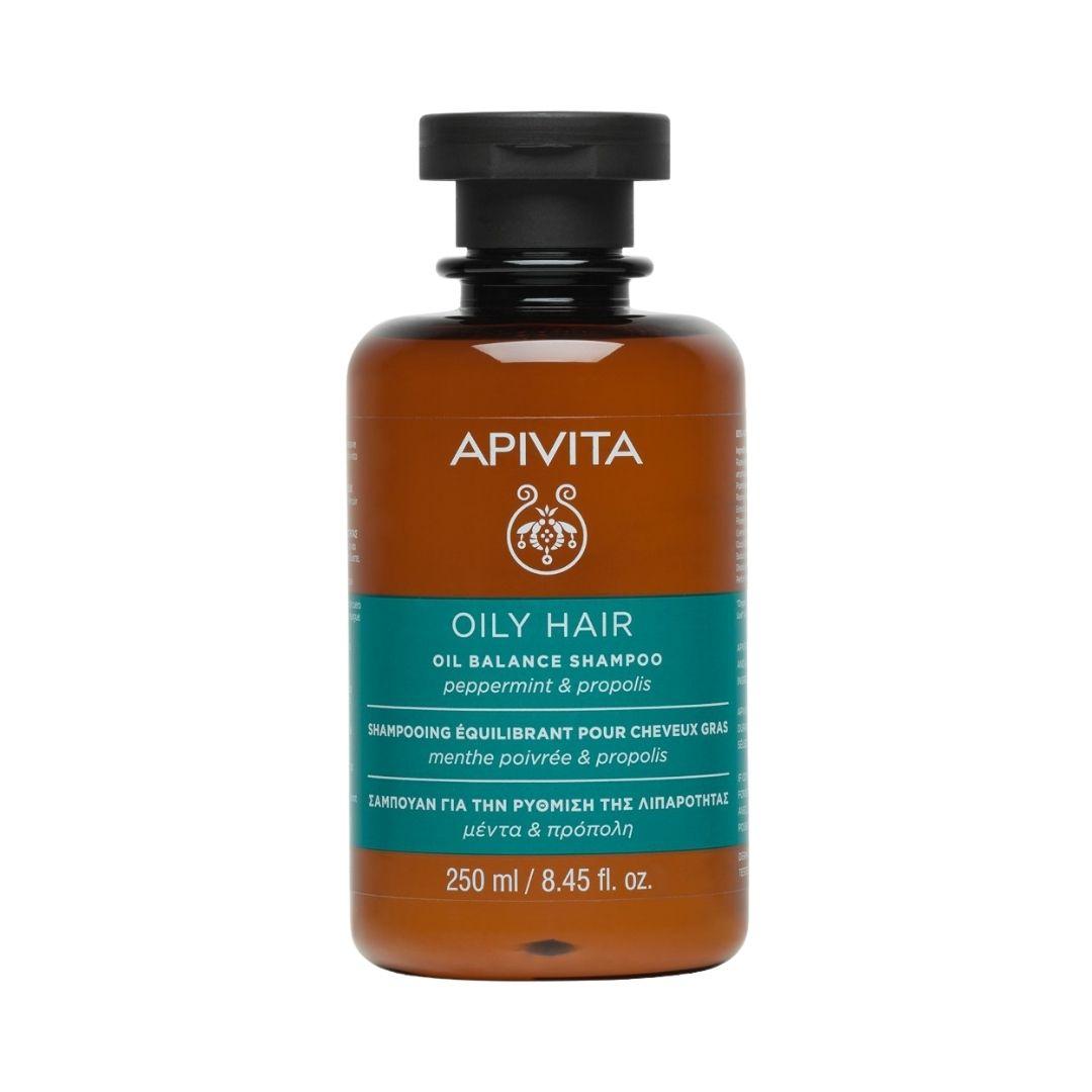 Apivita Oily Hair Shampoo Sebo-regolatore Menta Piperita e Propoli 250 ml