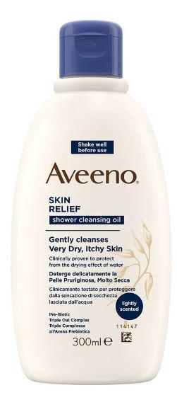 Aveeno Detergente Olio Bagno Doccia Lenitivo Skin Relief per Pelli Secche 300 ml