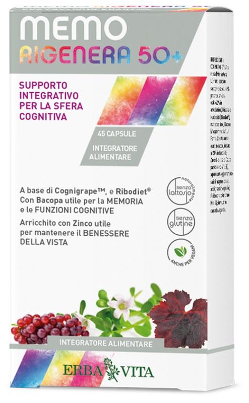 Memo Rigenera 50+ Integratore per Memoria e Benessere Mentale 45 Capsule