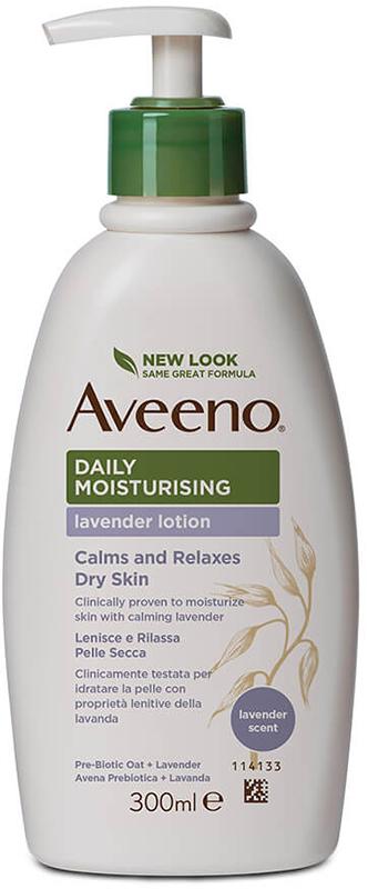 Aveeno Crema Idratante Corpo All' Aroma Di Lavanda per Pelle Secca 300 ml