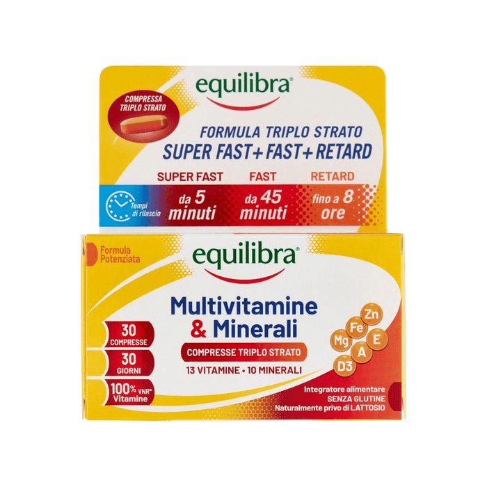 Equilibra Multivitamine & Minerali Integratore di Vitamine e Minerali 30 Compres