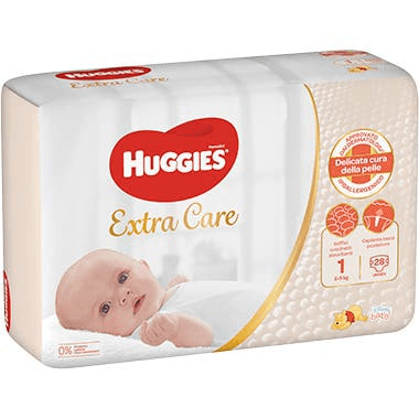Huggies Extra Care Taglia 1 2-5 Kg 40 Pannolini